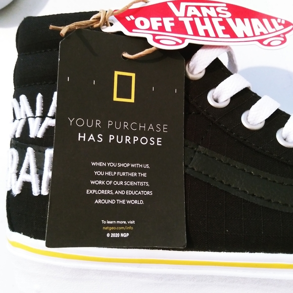 Vans x National Geographic Shoes High Size Sneakers Logo Size 8.5 9 - Picture 12 of 14